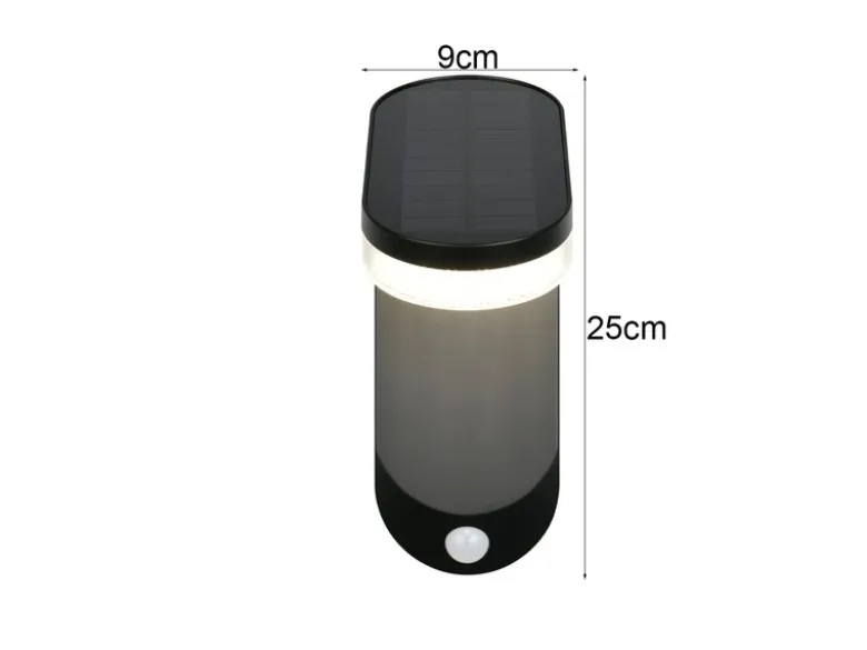Solar Wandleuchte LAGOAS mit Bewegungsmelder & dezentem Dauerlicht
