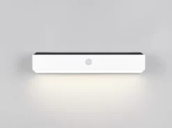 Solar Wandleuchte SILVES auch per USB aufladbar mit Bewegungsmelder, Breite 30cm