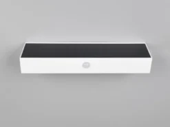 Solar Wandleuchte SILVES auch per USB aufladbar mit Bewegungsmelder, Breite 30cm