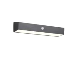 Solar Wandleuchte SILVES auch per USB aufladbar mit Bewegungsmelder, Breite 30cm