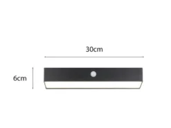 Solar Wandleuchte SILVES auch per USB aufladbar mit Bewegungsmelder, Breite 30cm