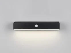 Solar Wandleuchte SILVES auch per USB aufladbar mit Bewegungsmelder, Breite 30cm