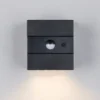 Solar Wandleuchte TALCA außen mit Bewegungsmelder, Licht drehbar, IP65, B: 9cm