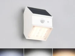 Solar Wandleuchte TALCA außen mit Bewegungsmelder, Licht drehbar, IP65, B: 9cm