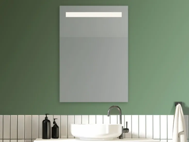 Spiegel mit LED Beleuchtung Bad Wandspiegel TABEA rechteckig 50x70cm