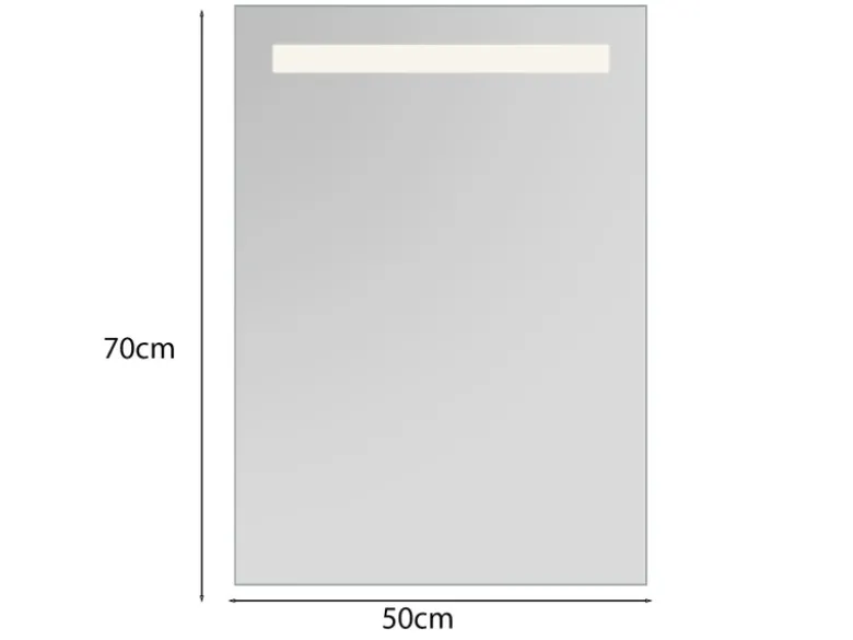 Spiegel mit LED Beleuchtung Bad Wandspiegel TABEA rechteckig 50x70cm