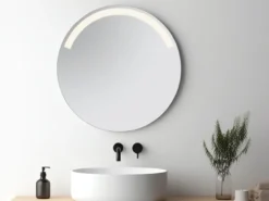 Spiegel mit LED Beleuchtung Bad Wandspiegel AGATHA rund Ø 60cm