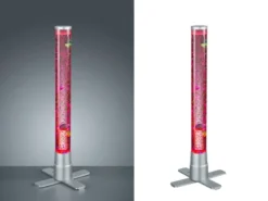 Sprudelnde Farbwechsel LED Lichtsäule MOTION Wassersäule & Deko Fischen H. 61cm