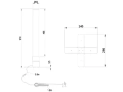 Sprudelnde Farbwechsel LED Lichtsäule MOTION Wassersäule & Deko Fischen H. 61cm