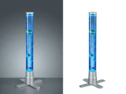 Sprudelnde Farbwechsel LED Lichtsäule MOTION Wassersäule & Deko Fischen H. 61cm