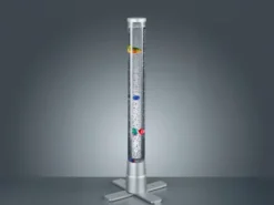 Sprudelnde Farbwechsel LED Lichtsäule MOTION Wassersäule & Deko Fischen H. 61cm