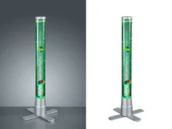 Sprudelnde Farbwechsel LED Lichtsäule MOTION Wassersäule & Deko Fischen H. 61cm