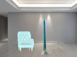 Sprudelnde Farbwechsel LED Lichtsäule MOTION Wassersäule & Deko Fischen 130cm