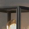 Stehende Außenwandlaterne CARPI Schwarz mit Klarglas, Höhe 33cm