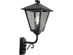 Stehende Wandleuchte BENU, E27, Aluminium schwarz, Höhe 61 cm