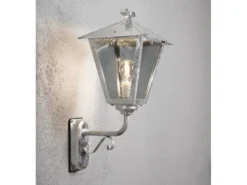 Stehende Wandleuchte BENU, E27, galvanisierter Stahl, Höhe 61 cm