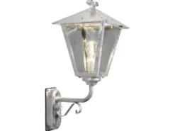 Stehende Wandleuchte BENU, E27, galvanisierter Stahl, Höhe 61 cm