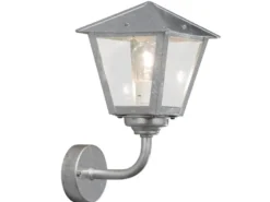 Stehende Wandleuchte BENU, E27, galvanisierter Stahl, Höhe 39 cm