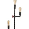 Stehlampe AMARCORD 3-flammig Wasserrohr Optik in Rost, Höhe 159cm
