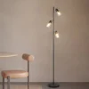 Stehlampe CADIZ mit 3 schwenkbaren Glas Spots Amberfarbig, Höhe 154cm