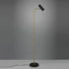 Stehlampe MARLEY in Messing / Schwarz, Spot schwenkbar, Höhe 151cm
