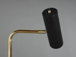 Stehlampe MARLEY in Messing / Schwarz, Spot schwenkbar, Höhe 151cm
