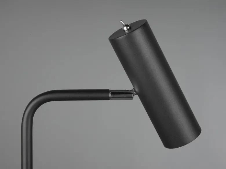 Stehlampe MARLEY Metall in Schwarz matt, Spot schwenkbar, Höhe 151cm