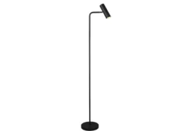 Stehlampe MARLEY Metall in Schwarz matt, Spot schwenkbar, Höhe 151cm