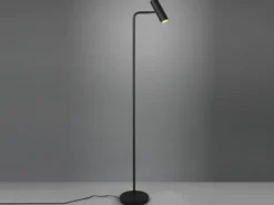 Stehlampe MARLEY Metall in Schwarz matt, Spot schwenkbar, Höhe 151cm