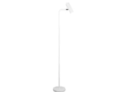 Stehlampe MARLEY Metall in Weiß matt, Spot schwenkbar, Höhe 151cm