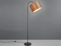 Stehlampe PARDINA mit Stoffschirm Leopardenmuster, Höhe 156cm