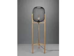 Stehleuchte CALIMERO Metall Gitterlampe Schwarz, Höhe 123cm