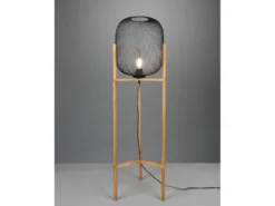 Stehleuchte CALIMERO Metall Gitterlampe Schwarz, Höhe 123cm