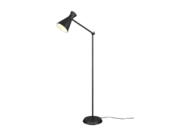 Stehleuchte ENZO mit Gelenk & Fußschalter in Schwarz - Höhe 150cm