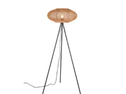 Stehleuchte HEDDA Dreibein mit Korbgeflecht aus Sisal, Höhe 150cm