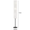 Stehleuchte RAMAS Leuchtenfuß Schwarz & Leinenschirm Weiß, Höhe 165cm