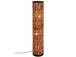 Stehleuchte SARA mit Lampenschirm aus Rattan in Bambusoptik, Höhe 120cm