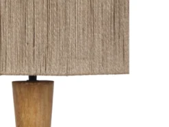 Stehleuchte TOBA aus Naturholz mit Lampenschirm aus Jute, Höhe 135cm