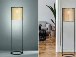 Stehleuchte TYLER mit Wiener Geflecht in Rattan Optik, Höhe 150cm