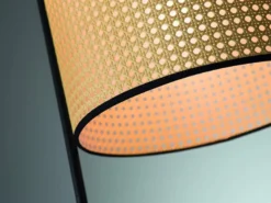 Stehleuchte TYLER mit Wiener Geflecht in Rattan Optik, Höhe 150cm