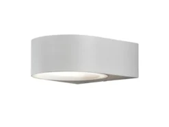 Stilvolle Wandleuchte TERAMO, E27, Aluminium grau, Höhe 7 cm