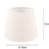 Stoff Lampenschirm NELDE Creme Weiß für E14 Tischleuchten Gestelle, Ø 16cm klein