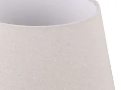 Stoff Lampenschirm NELDE Creme Weiß für E14 Tischleuchten Gestelle, Ø 16cm klein