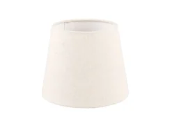 Stoff Lampenschirm NELDE Creme Weiß für E14 Tischleuchten Gestelle, Ø 16cm klein
