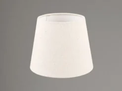 Stoff Lampenschirm NELDE Creme Weiß für E14 Tischleuchten Gestelle, Ø 16cm klein