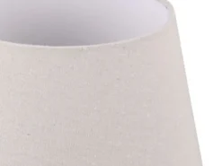 Stoff Lampenschirm NELDE Creme Weiß für E27 Tischlampen & Stehlampen, Ø 26cm