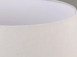Stoff Lampenschirm NELDE Creme Weiß für E27 Stehleuchten Gestelle, Ø 50cm groß