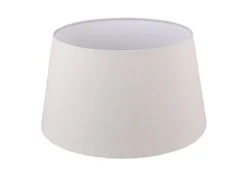 Stoff Lampenschirm NELDE Creme Weiß für E27 Stehleuchten Gestelle, Ø 50cm groß