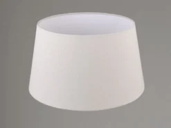 Stoff Lampenschirm NELDE Creme Weiß für E27 Stehleuchten Gestelle, Ø 50cm groß