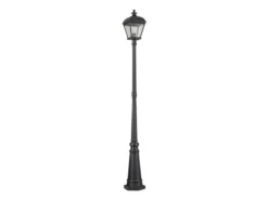 Straßenlaterne BAYVIEW im Landhausstil Aluminium Schwarz, Höhe 216cm